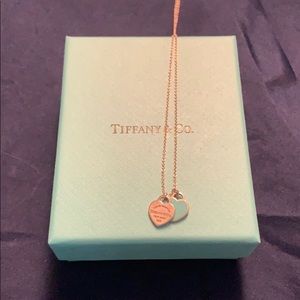 Tiffany’s Mini Double Heart Tag Pendant Necklace